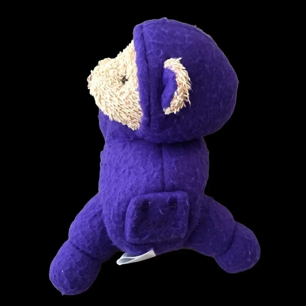 Vintage carters by prestige toy‎ tiny crawling teddy bear terry cloth purple 6”